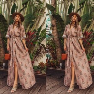 Anthropologie Sachin and babi Isolde floral sequin maxi dress